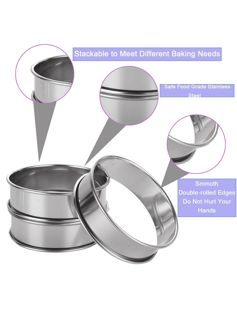 Oasisgalore - 12 PCS Stainless Steel Round English Muffin Rings, 3.15 Inch Muffin  Tart Rings, for Kitchen Cooking Baking - Image 1