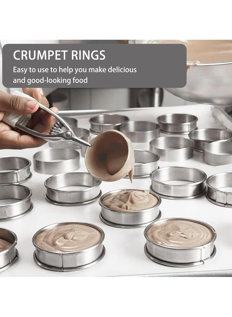 Oasisgalore - 12 PCS Stainless Steel Round English Muffin Rings, 3.15 Inch Muffin  Tart Rings, for Kitchen Cooking Baking - Image 1