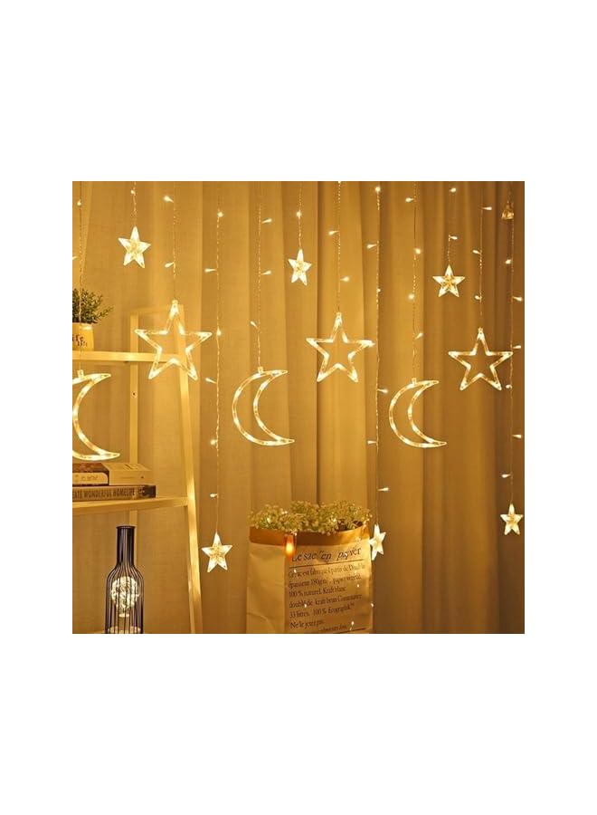 The Bros Ramadan Decorative Lights, Eid al Fitr LED String Lights, 3.5-Meter Wedding Party Holiday Star Moon Battery Powered Lights, Home Garden Bedroom Indoor Lights (Warm White) - Image 4