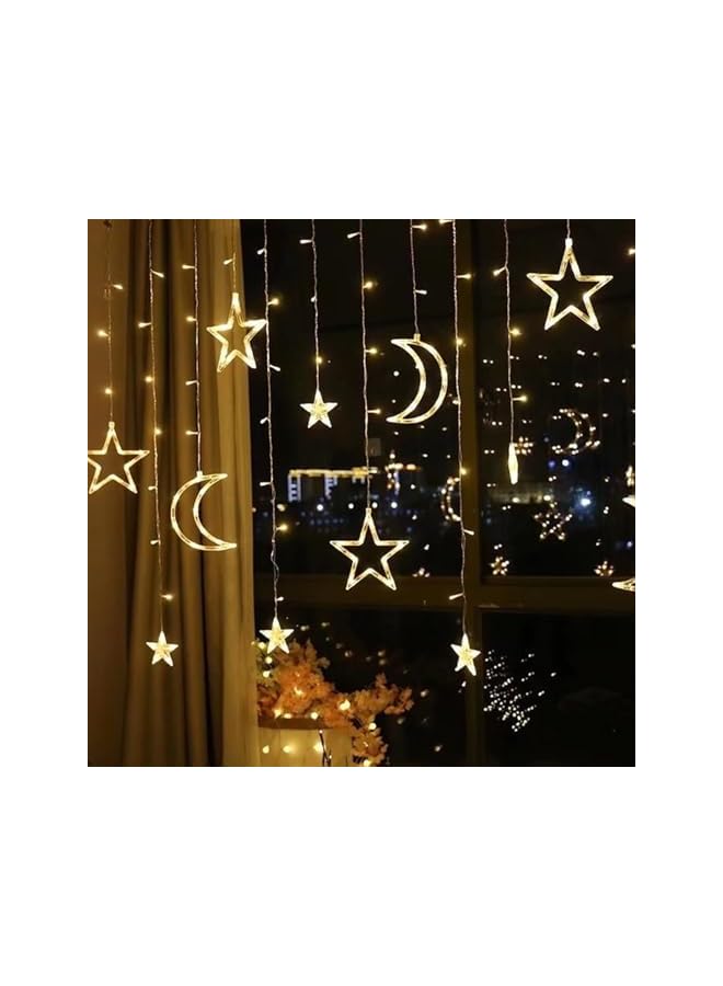 The Bros Ramadan Decorative Lights, Eid al Fitr LED String Lights, 3.5-Meter Wedding Party Holiday Star Moon Battery Powered Lights, Home Garden Bedroom Indoor Lights (Warm White) - Image 5