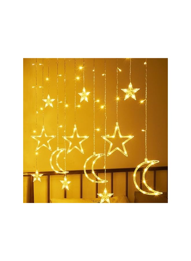 The Bros Ramadan Decorative Lights, Eid al Fitr LED String Lights, 3.5-Meter Wedding Party Holiday Star Moon Battery Powered Lights, Home Garden Bedroom Indoor Lights (Warm White) - Image 2