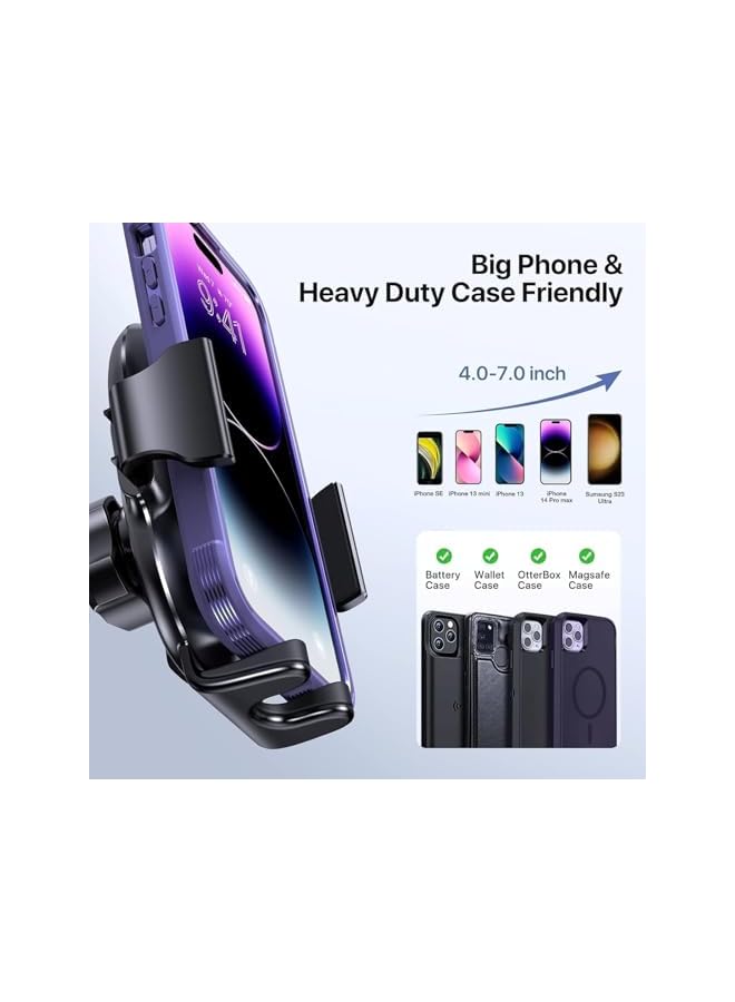 S-TOP Car Phone Holder Mount 4-in-1, Strong Suction Cup Dashboard and Windshield Stand, 360° Rotating Adjustable Mobile Phone Holder - Image 3