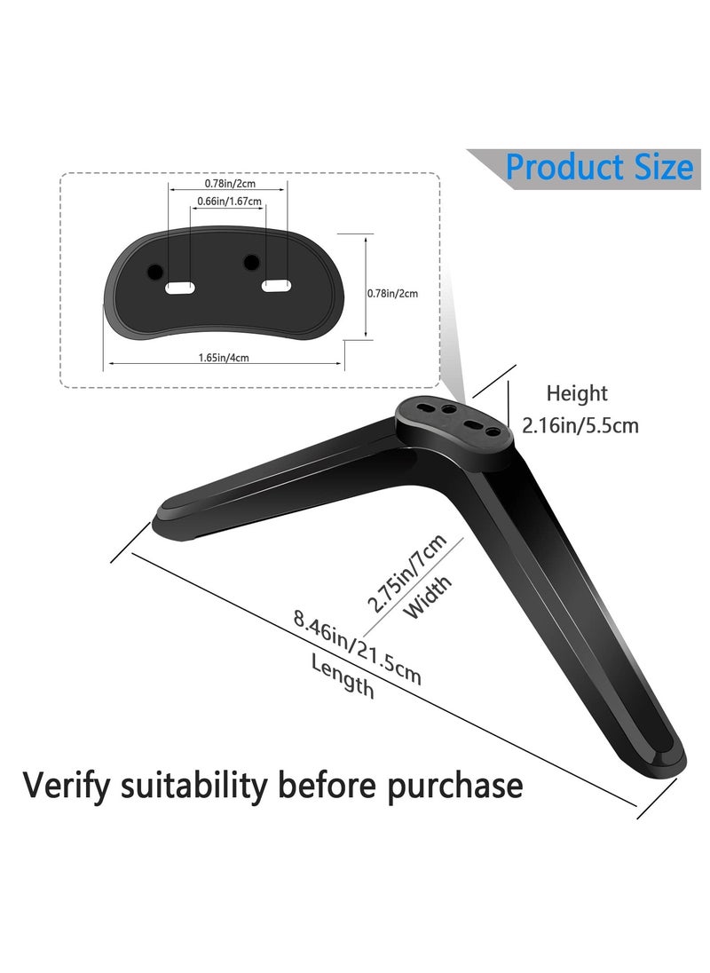 SYOSI - TV Stand Legs, Table Top TV Stand Base Replacement Legs for Most 32 to 55 Inch LCD LED for Samsung LG Sony VIZIO TCL KONKA TVs, with Cable Management, Hold up to 99lbs - Black - Image 1