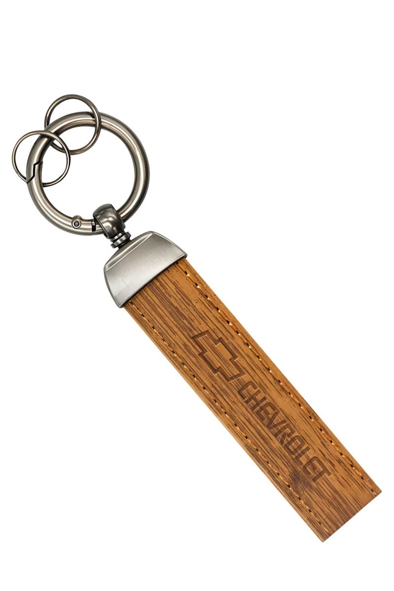 Chevrolet Metal Ring PU Leather Strap Keychain Home Key Chain Car Keychain Chevrolet Car Key Chain Super Finish 1Pcs  - Image 1
