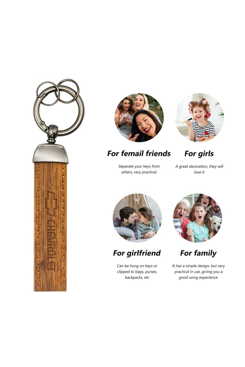 Chevrolet Metal Ring PU Leather Strap Keychain Home Key Chain Car Keychain Chevrolet Car Key Chain Super Finish 1Pcs  - Image 5