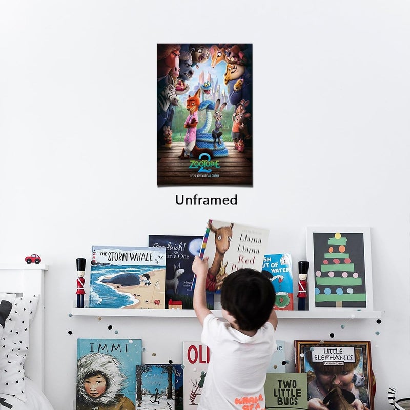 BILVAZOG Animal Zootopia 2 Poster For Fans Kids Room Bedroom Wall Decor -Movie Zootopia Posters Canvas Prints Picture For Teen Boy Girls Gifts - Image 3