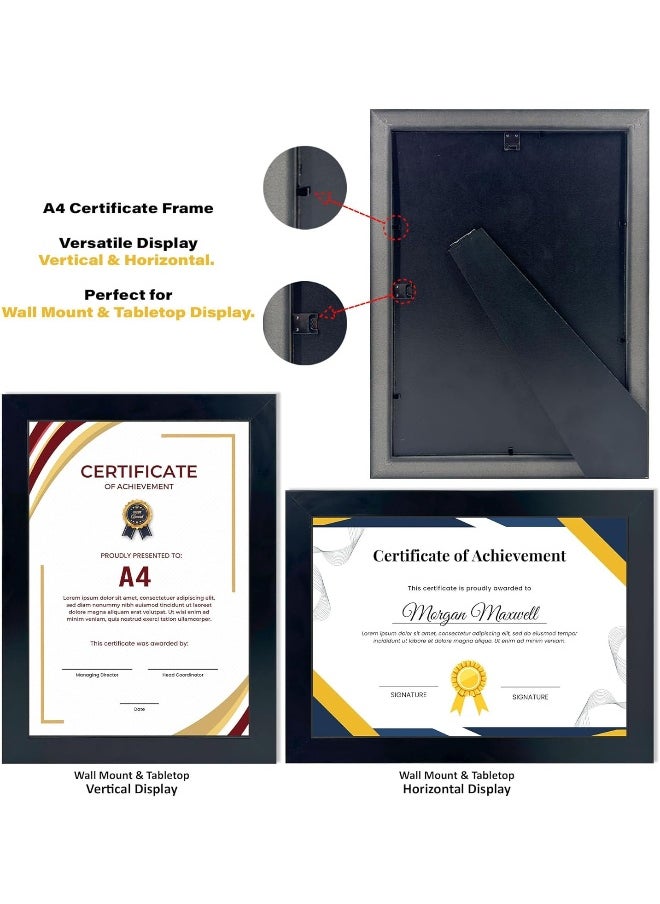 Decorhills DECORHILLS FRAMES & DECOR A4 Certificate Frame  - Image 4