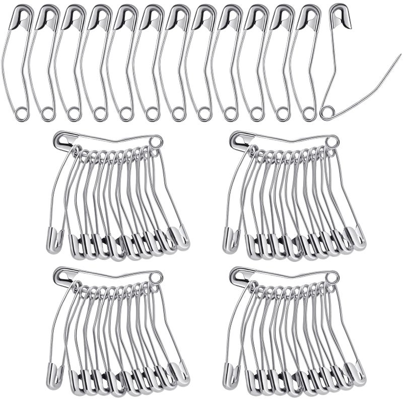 Cindeer 200 Count Curved Safety Pins Size 2 15 38mm Quilting Basting Pins Bent Safety Pin for Quilting and Knitting Sliver - Image 3