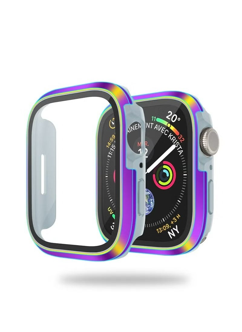 X-level Apple Watch Series 9/8/7 45mm Case with Screen Protector, Metal+tpu Overall Protective Cover, Built-in Tempered Glass Film High Sensitivity, Anti-Drop Anti-Scratch iWatch Accessories 45mm  - Image 1