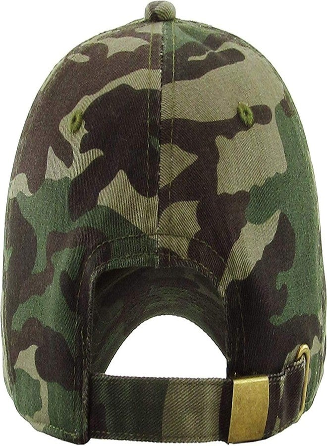 FASHOLIC Unisex Cap Cotton Army Cap Summer Baseball Military Hat with Adjustable Strap - Image 2