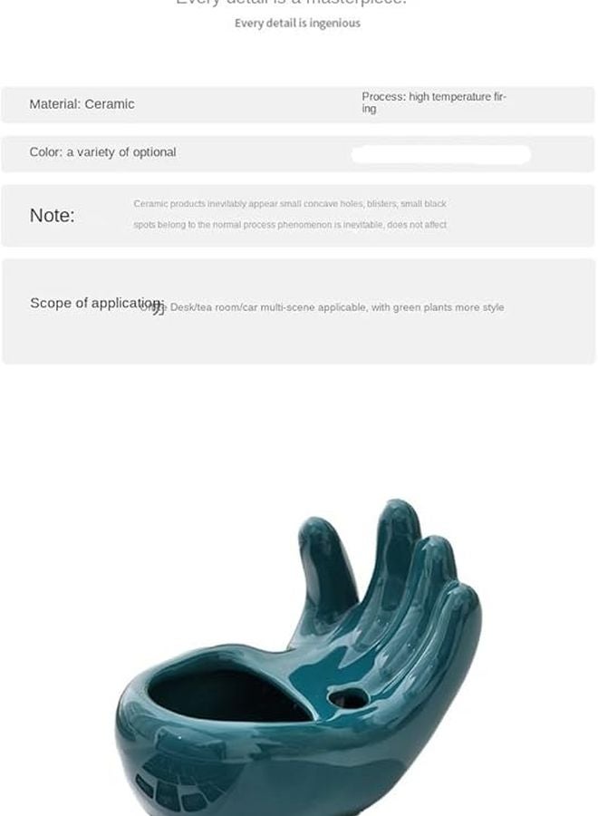 Black Ceramic Finger Ashtray Windproof Home Creative Nordic Minimalist Ornament 11 5x6 8x8 8cm - Image 3