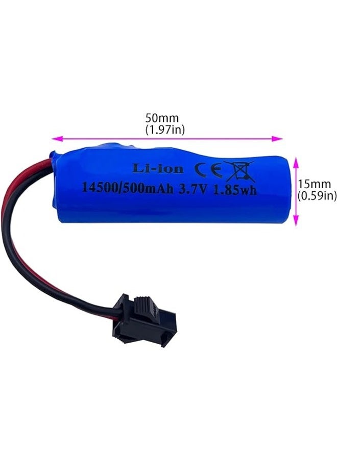 صندوق العاب بطارية بديلة قابلة لإعادة الشحن بقدرة 14500 مللي أمبير في الساعة مع شاحن USB لسيارة التحكم عن بعد Rc وجميع الألعاب المناسبة  - Image 3