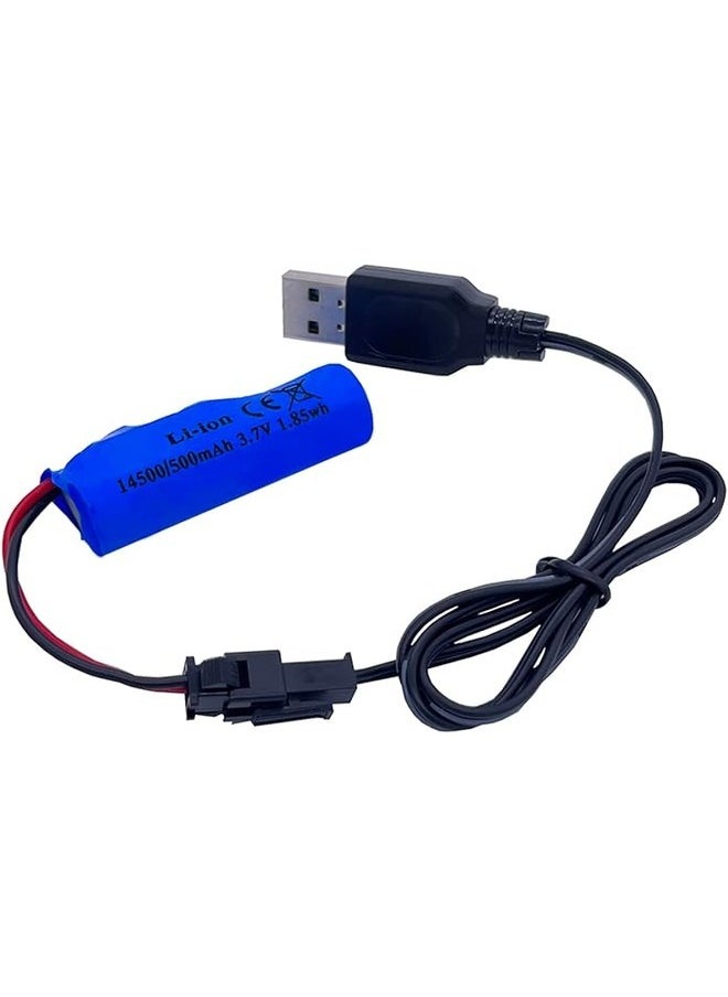 صندوق العاب بطارية بديلة قابلة لإعادة الشحن بقدرة 14500 مللي أمبير في الساعة مع شاحن USB لسيارة التحكم عن بعد Rc وجميع الألعاب المناسبة  - Image 4