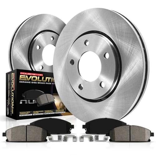 POWERSTOP Power Stop KOE4671 Rear Autospecialty Replacement Brake Kit OE Brake Rotors and Ceramic Brake Pads For 2010 2011 2012 Lexus HS250h | 2006-2009 2010 2011 2012 2013 2014 2015 2016 2017 2018 Toyota Rav4 - Image 1
