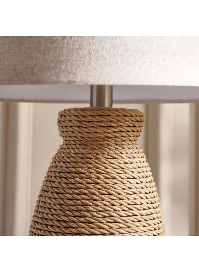 Pan Home مصباح طاولة من حبل الأعشاب البحرية الطبيعية للمنزل - Image 5