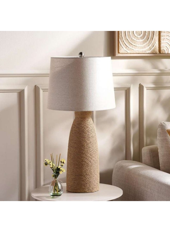 Pan Home مصباح طاولة من حبل الأعشاب البحرية الطبيعية للمنزل - Image 1