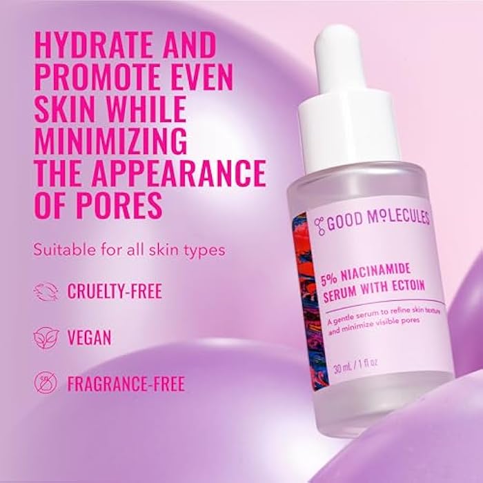 Good Molecules 5% Niacinamide Serum With Ectoin - Ultra Hydrating Serum to Target Enlarged Pores, and Acne - Moisturizing, Pore Minimizer for Face - Skin Care - Image 2