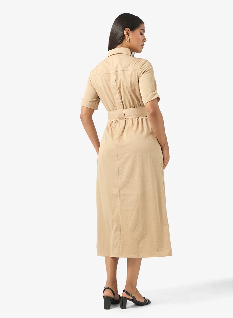 ELLA Belted Shirt Dress