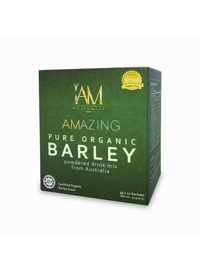 am Pure barley powder blend from a natural blend of organic green barley.