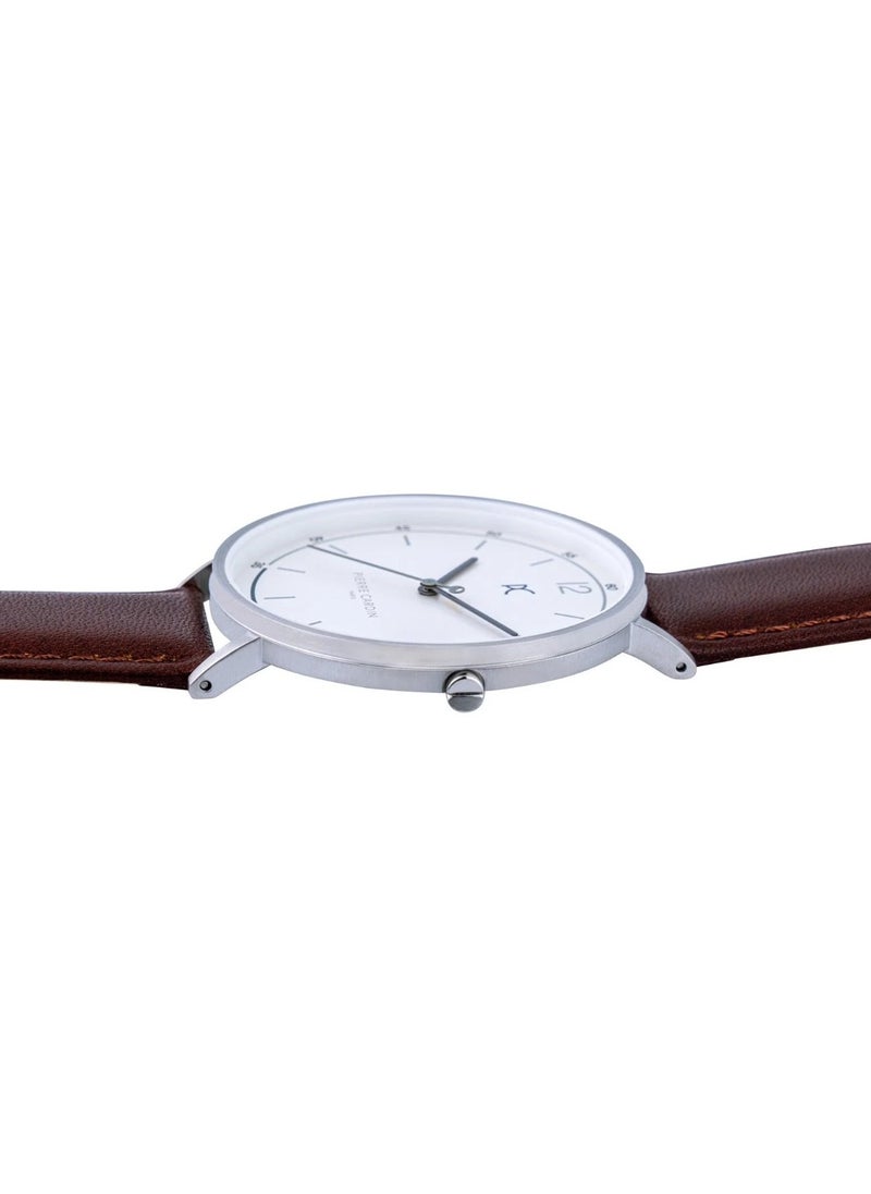 pierre cardin Pierre Cardin Stainless Steel Analog Men's Watch With Brown Leather Band CBN.3001  - Image 4