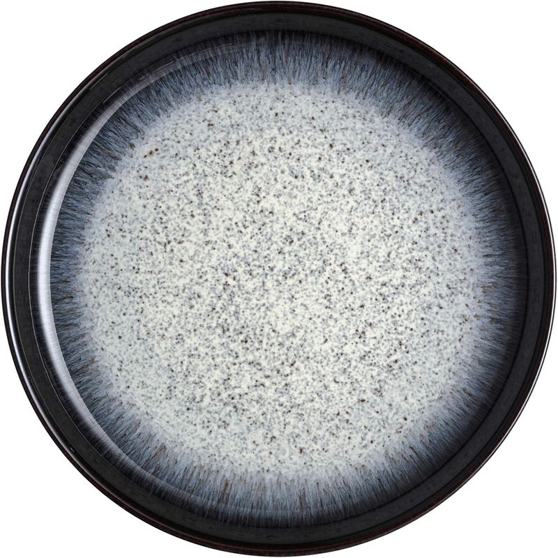Denby Denby  Halo Coupe Dinner Plates Set of 2  Reactive Glaze Dishwasher Microwave Safe Crockery 26cm  Black Grey Ceramic Stoneware Tableware  Chip  Crack Resistant  - Image 2