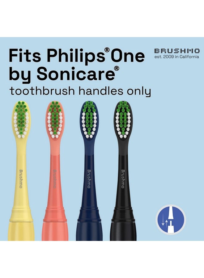 Brushmo Replacement Toothbrush Heads Compatible With Philips Sonicare One Toothbrush For Hy120006 Shadow Black Bh102206 Brush Head (Shadow Black) 4 Pack - Image 2