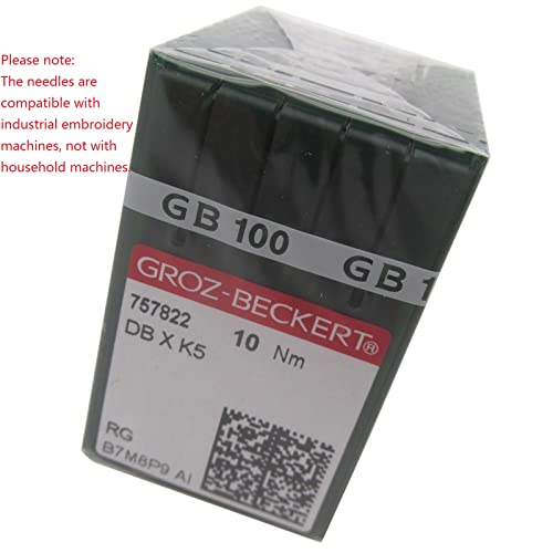 ckpsms GROZ-BECKERT Needle in CKPSMS Clear Plastic Box- 100 Groz Beckert DBXK5 Industrial Embroidery Sewing Machine Needles Compatible with Tajima Barudan SWF (Size 75/11) - Image 3
