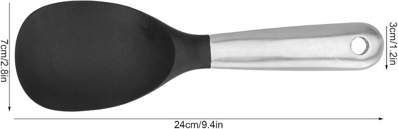 ويوبلز ملعقة أرز من الفولاذ المقاوم للصدأ، غير لاصقة، مع فتحة للتعليق، أداة مطبخ - Image 5