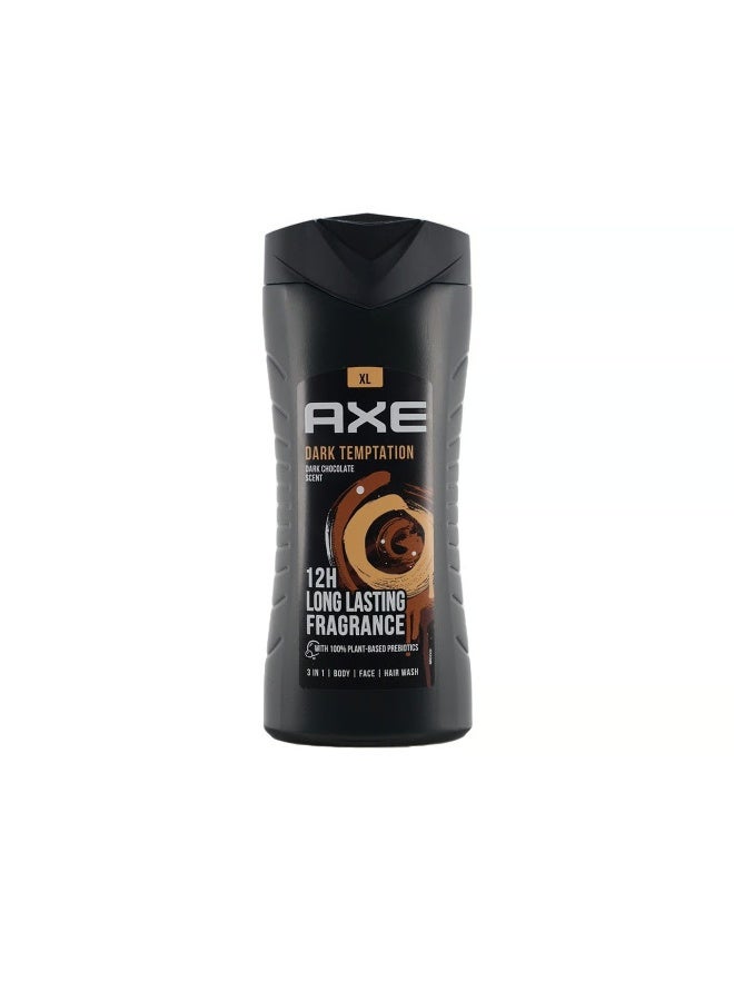 Axe Dark Temptation 12h Long Lasting Fragrance 3-In-1 Body Wash 400ml - Image 1
