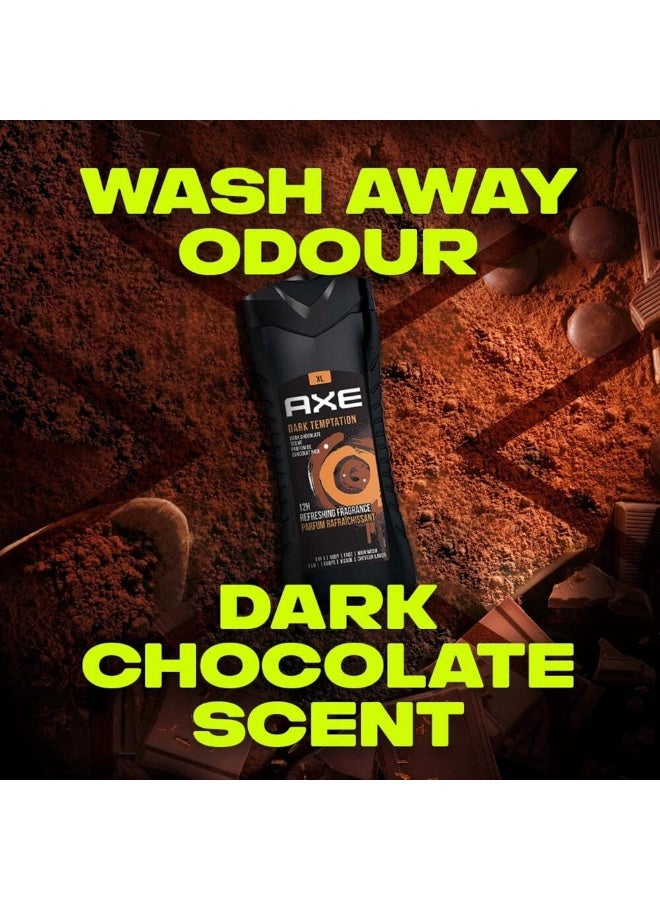 Axe Dark Temptation 12h Long Lasting Fragrance 3-In-1 Body Wash 400ml - Image 2