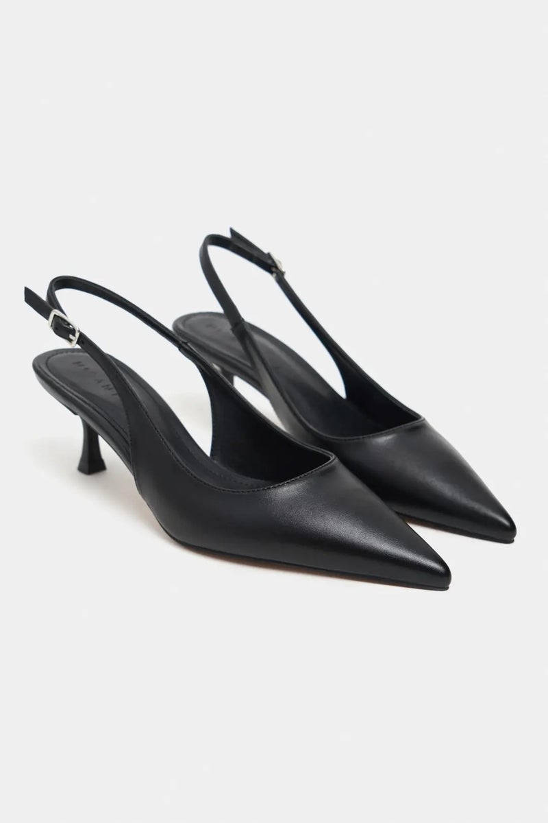 Nisantasi Shoes Megy Matte Pointed Toe Slingback — Black - Image 5
