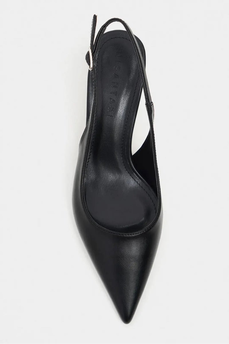Nisantasi Shoes Megy Matte Pointed Toe Slingback — Black - Image 3