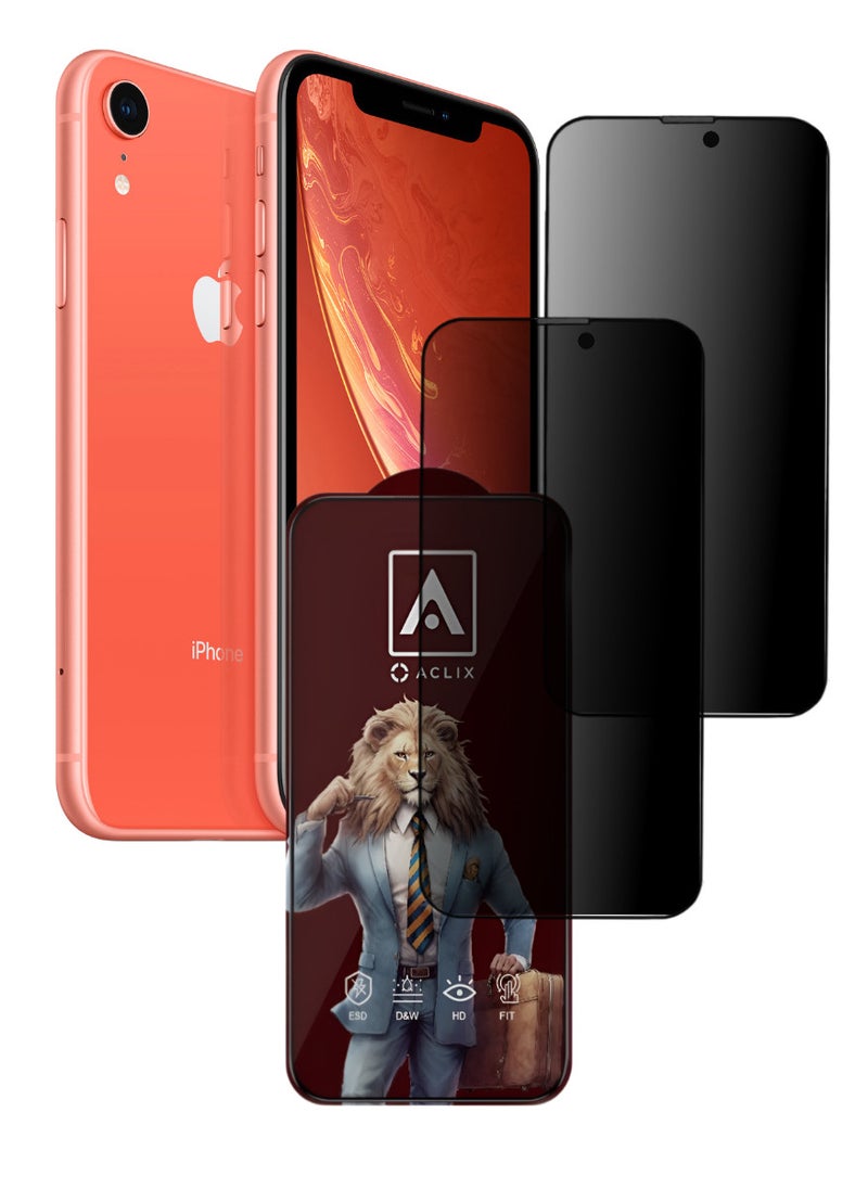 أكاليكس قطعتين، شاشة حماية، عاكس مخفي، لهاتف ايفون XR، جودة ممتازة. - Image 1