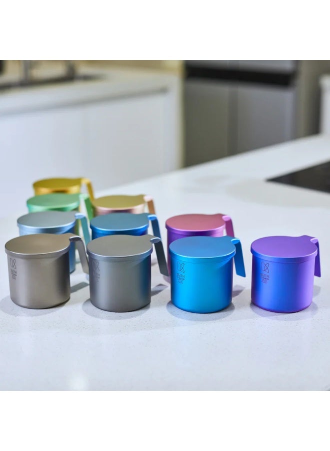 KEITH Titanium CC Colorful Mug Twilight Purple, Double-Wall Titanium Coffee Mug 400ml Lightweight Thermal Cup - Image 4