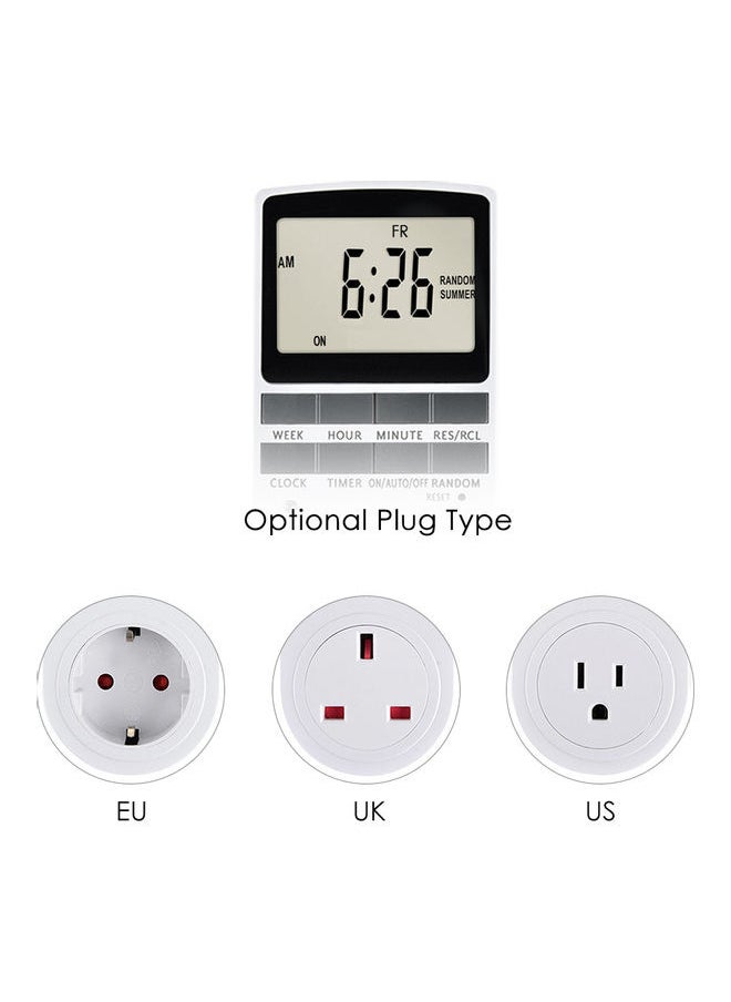 Generic - 2-Piece Digital Plug-In Timer Socket Set White - Image 1