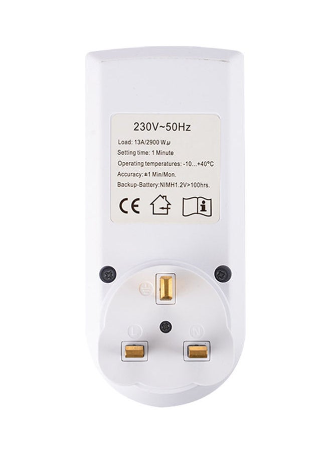 Generic - 2-Piece Digital Plug-In Timer Socket Set White - Image 1