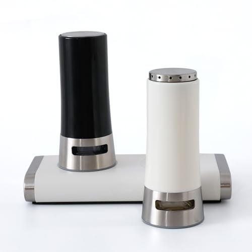 UMAI Salt and Pepper Container Set (60ml) | Magnetic Base Sprinkler for Dining Table | Black and White Salt Holder - Image 2