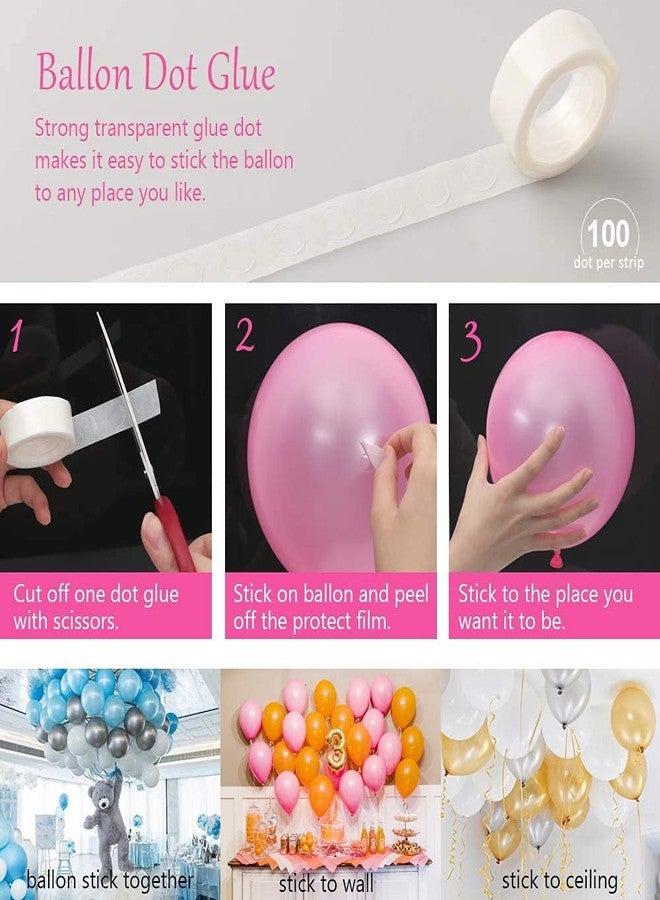 Hemito 54 Pc Birthday Decoration Kit– Pink Gray Pastel Balloon with Birthday Banner, Arc, Glue Dot for Girls Kids Baby Birthday Decoration Items | Birthday Decoration Combo - Image 4