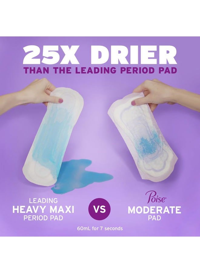 Poise حفاضات سلس البول وحفاضات سلس البول بعد الولادة، 4 قطرات امتصاص معتدل، طول عادي، 20 قطعة، قد يختلف التعبئة - Image 4