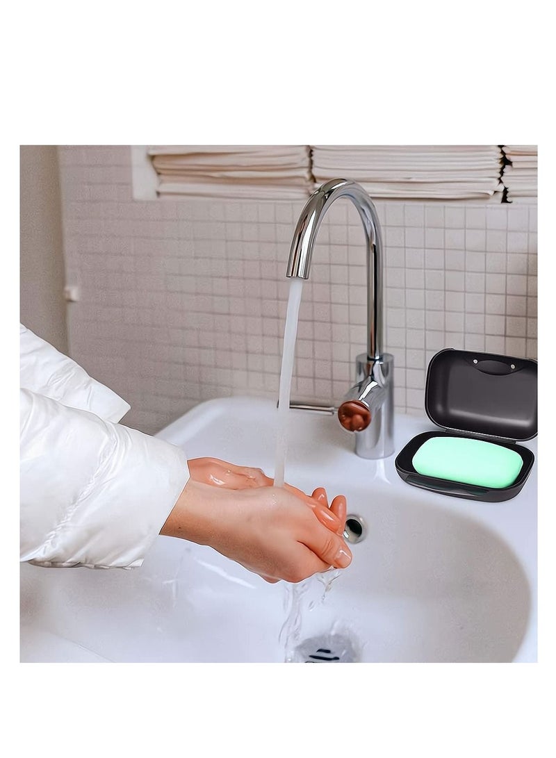 SYOSI Soap Dish Travel Box, 2 Pack Soap Holder with Bubble Foam Soap Bag, Translucent Soap Tray Soap Saver Box Case for Home Travel Outdoor Hiking Bathroom Camping Gym  - Image 3