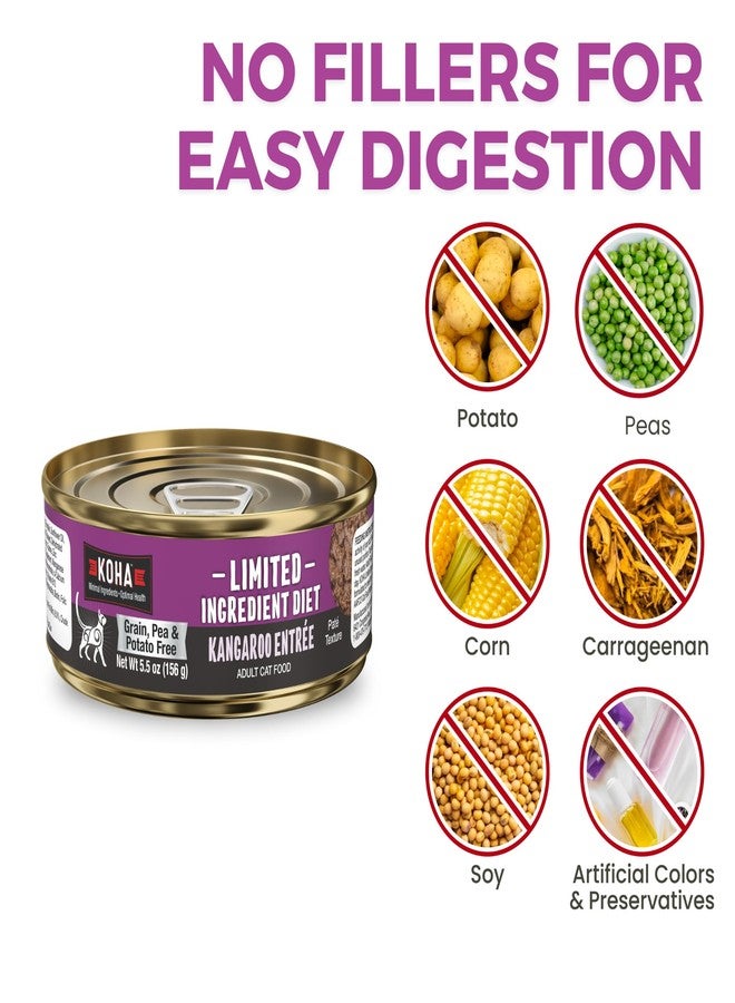 KOHA Limited Ingredient Diet Kangaroo Pate for Cats - Single Meat Cat Food for Sensitive Stomachs - Pate Kangaroo Cat Food with No Fillers, 5.5 oz - Trial Pack (3 Cans) - Image 4