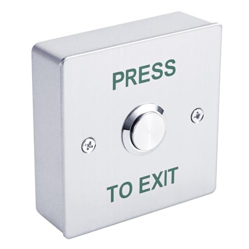 YUHANUS Push to Exit Button for Door Access Control Waterproof Stainless Steel Shell with Back Mounted Box 4 Contact Output - Image 1