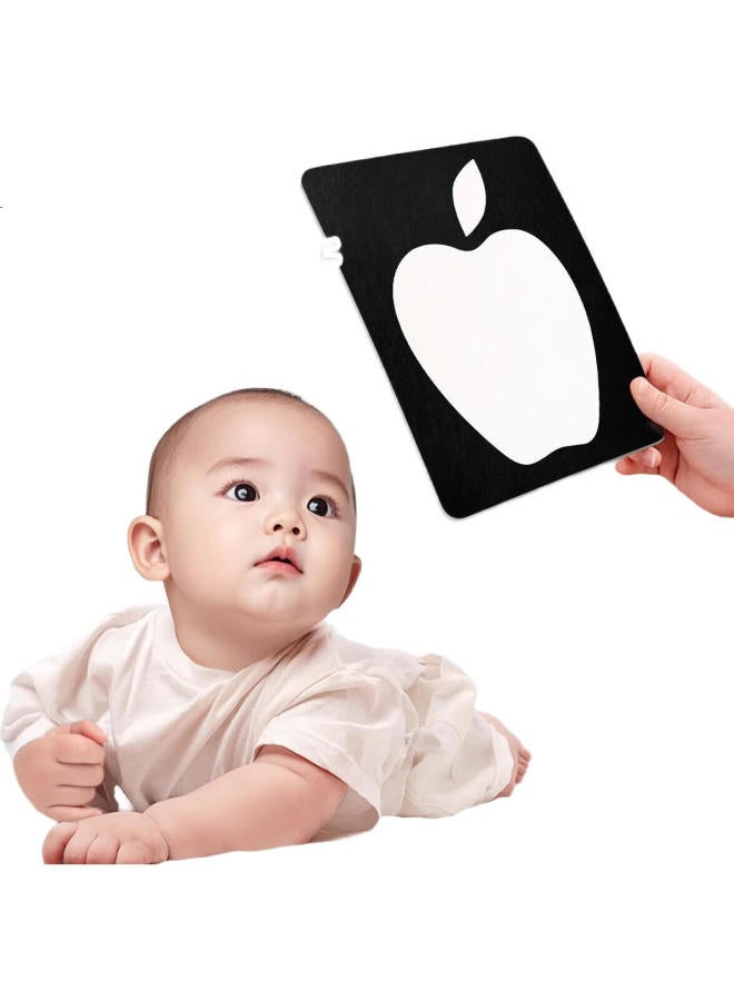 Coodora Black And White Flash Cards For Newborn 0-3 Months Baby Early Education Visual Stimulation Black Red Cards Cognitive Toys Infant Gift Set - Image 3
