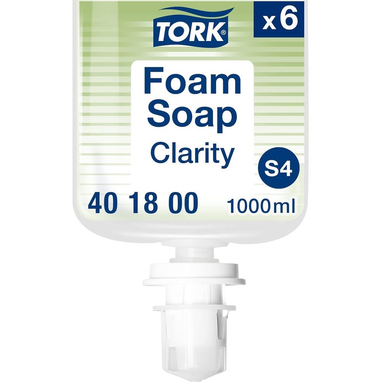 Tork Clarity Hand Soap Foam S4, 99% of Ingredients are of Natural Origin, 6 x 1L, 401800 - Image 2