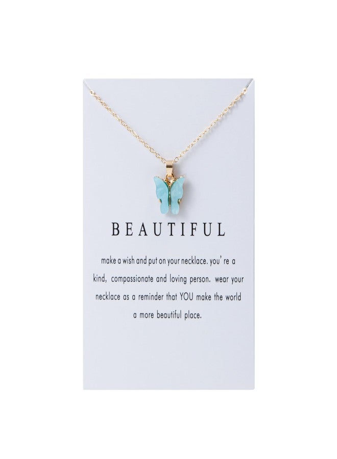 LOTSOF 20 Pcs Dainty Colorful Butterfly Pendant Necklace Set for Women, Bohemian Acrylic Butterfly Chain Necklace Cute Jewelry Gift (Multiple Colors) - Image 5