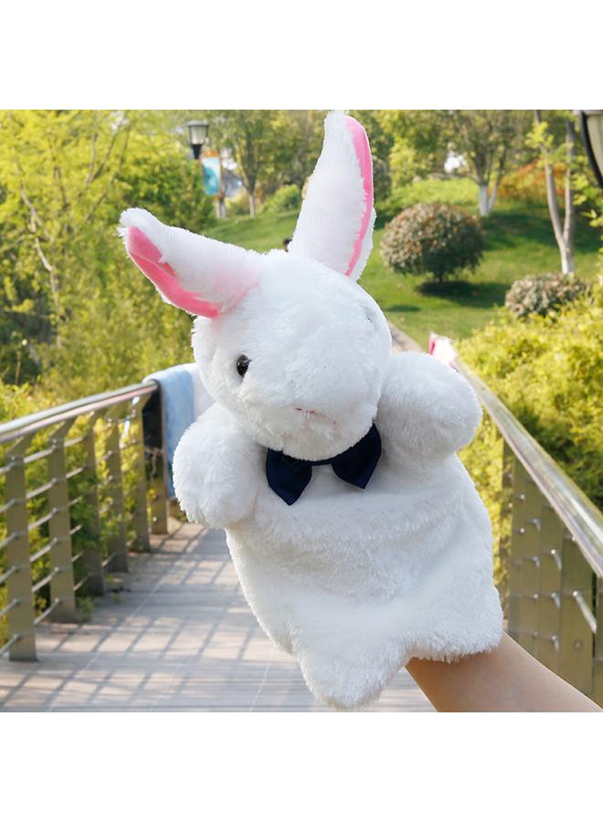 Bluejw New Style Bow Tie Bunny Hand Figure Doll Teaching Toy Gloves Children Early Education Storytelling Parent-child Comfort Plush Doll - Image 1