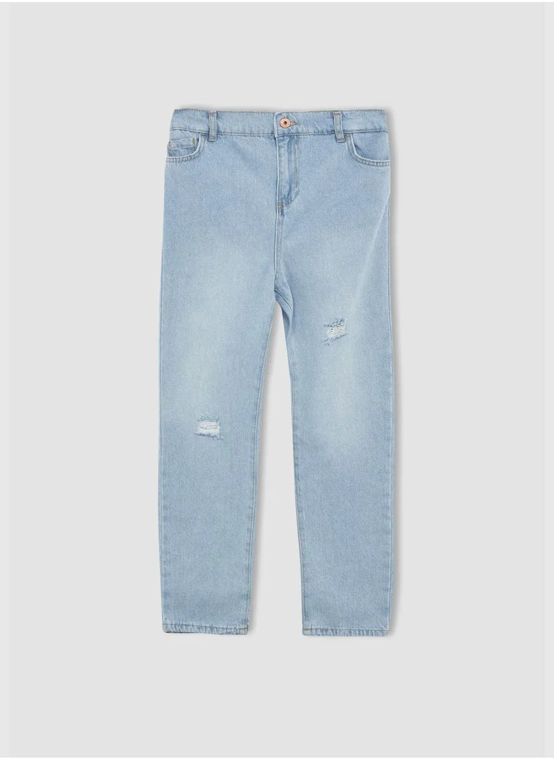 DeFacto Mom Fit Distressed Jean Trousers