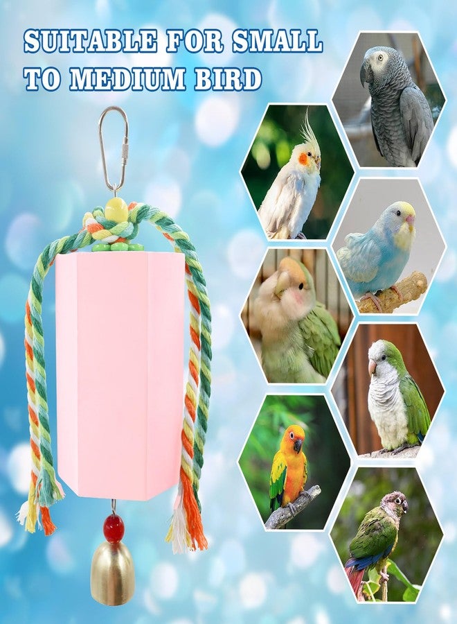 BingegePet Bird Beak Grinding Stone, Parrot Chew Toys with Bells, Parakeet Toys, Cage Accessories for African Grey, Amazon Parrots, Budgies, Cockatiels, Lovebirds, Conures, Quakers, Small to Medium Birds - Image 5