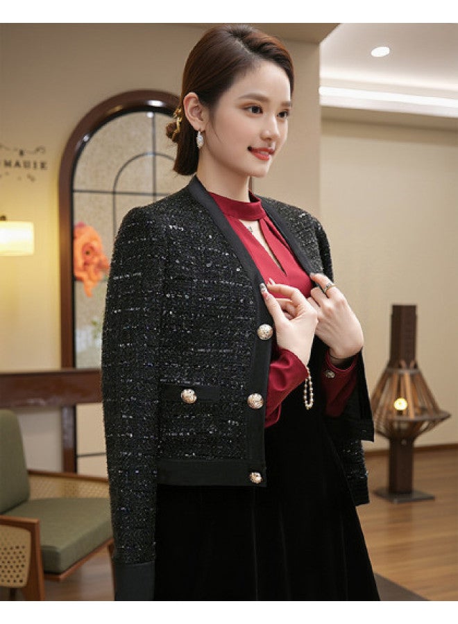 سترة قصيرة متميزة للربيع/الخريف بأسلوب أنيق مشهور - Image 1