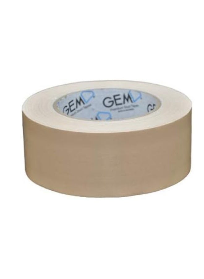 جم شريط لاصق دكت تيب جيم بريميوم، عرض 50 مم، طول 25 متر، لاصق قوي للغاية، لون بيج - Image 1